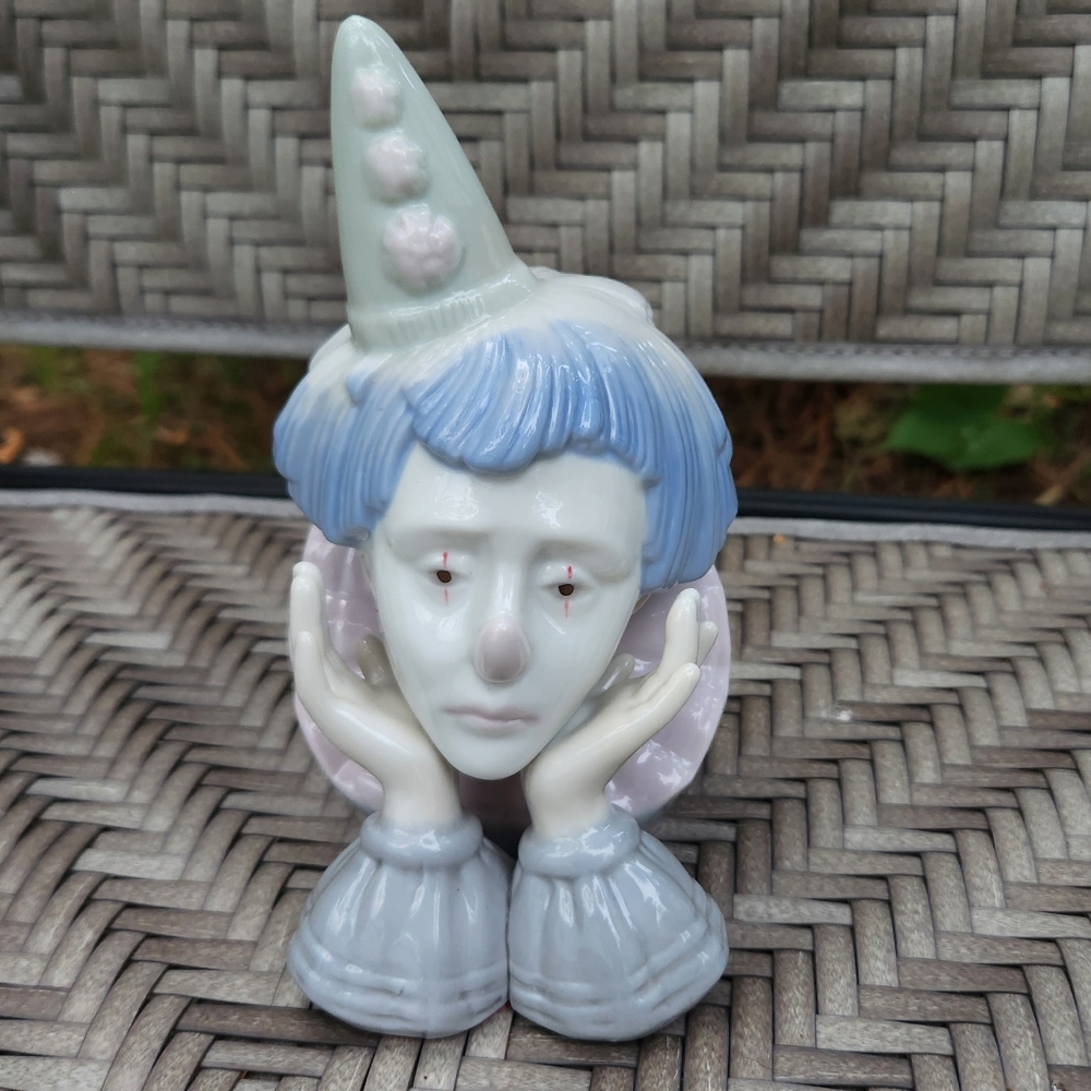 Vintage Meico Dreams Sad Clown Jester Bust Figurine Paul Sébastien
